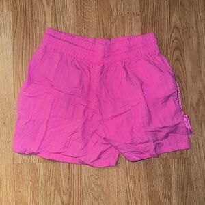 Time and Tru Bright Pink Elastic Waist Shorts